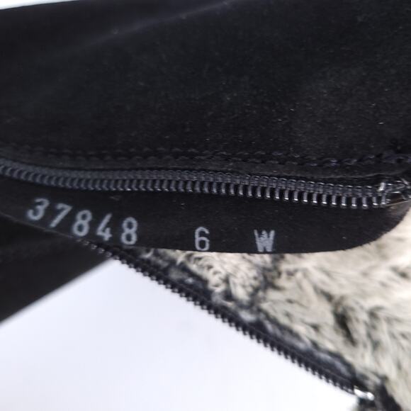 LA CANADIENNE Boots SZ 6 Women Black Suede Leather Zip Up Front Microfiber Lined - Picture 4 of 6